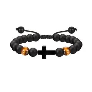 Cross Bracelet Gifts for Boys, Easter Basket Stuffers Baptism Confirmation First Holy Communion Christmas Christening Gifts for Boys Son Grandson Nephew Godson Brother