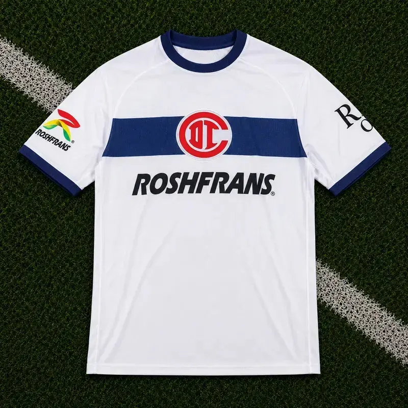 White Tol.uca Away Soccer Jersey 2026-27, Quick-Dry Short Sleeve Soccer Shirt, Breathable Sports Top, Liga MX Fan Gear