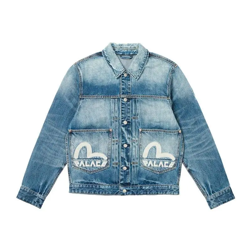 Palace x Evisu Dice Denim Jacket Light Wash (men) by StockX