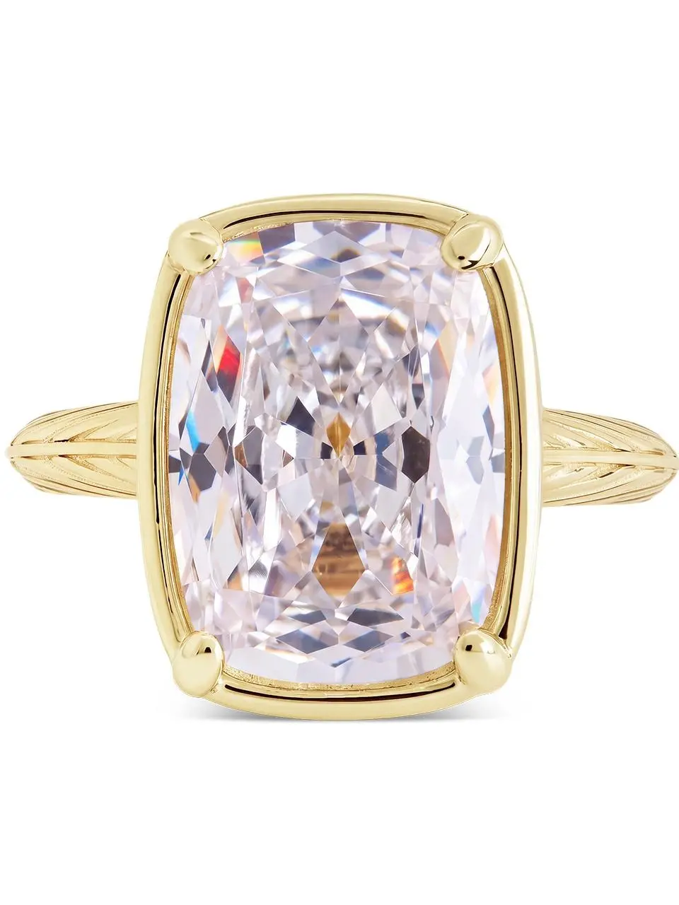 Sterling Silver Midi Elongated Cushion Ring
