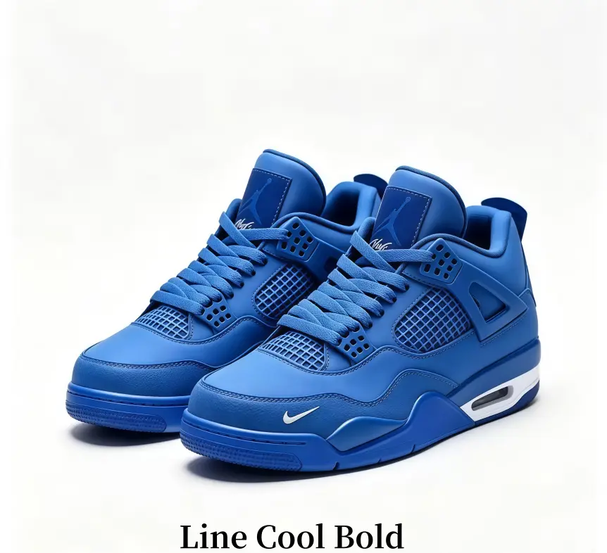 Full-Grain Smooth Leather Mid Top Retro Sneakers Solid Royal Blue Monochrome Grid Mesh Breathable Panel Tiny White Contrast Logo Split Cushion Midsole Urban Hip Hop Streetwear Board Shoes With Full Original Box