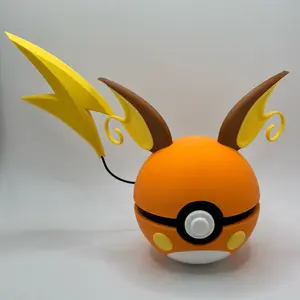 Raichu Decorative Pokeball - Customizable Design for Collectors and Fans