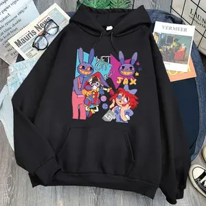 1 Jax The Amazing Digital Circus Hoodie Fashion Long Sleeve Kawaii Unisex Autumn Winter Vintage Sweatshirts Casual Y2K Top Tees