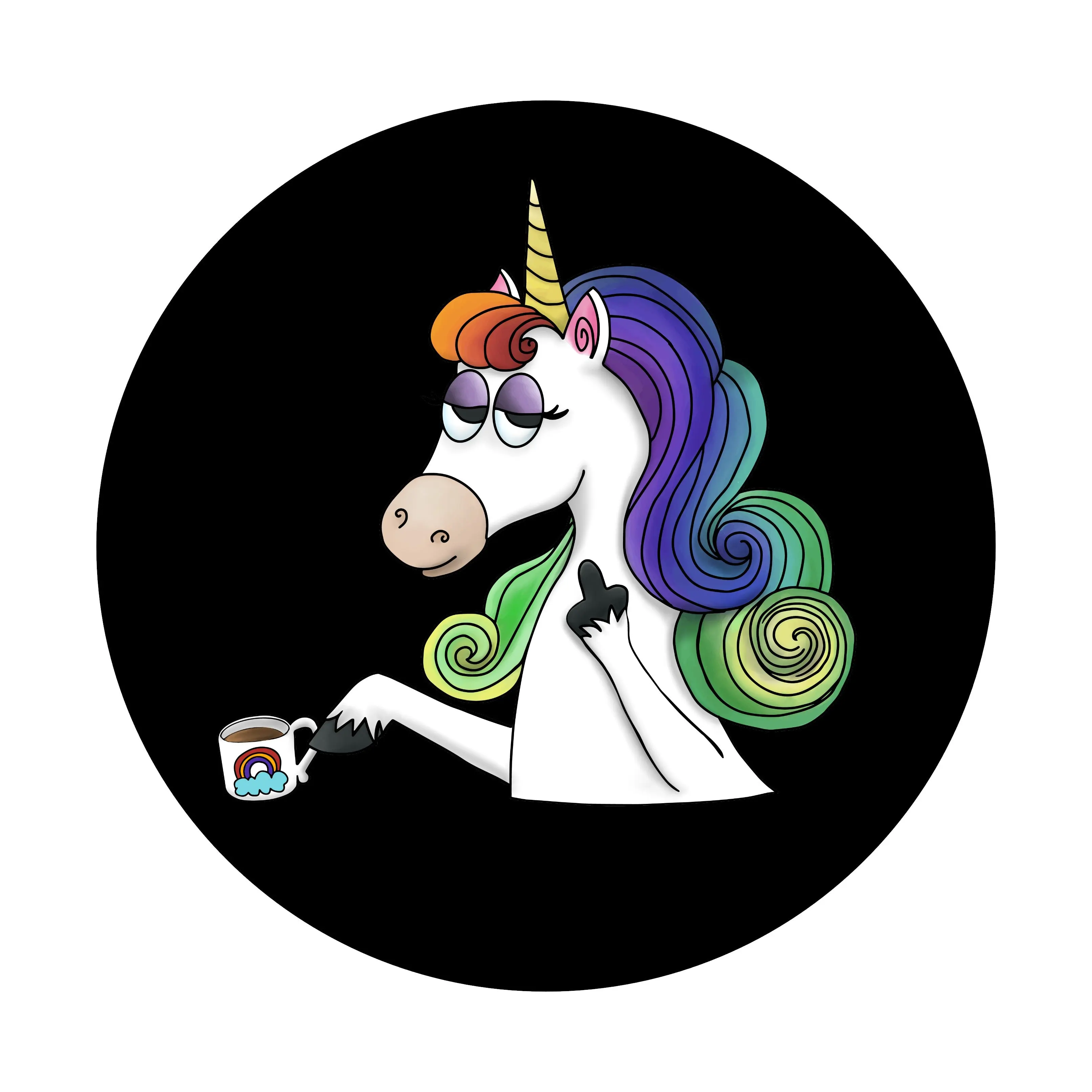 Playful Art 2.25-in Metal Pin, Unicorn Design with Waterproof Print, Sewing & Haberdashery Accessory for Textiles & Soft Furnishings