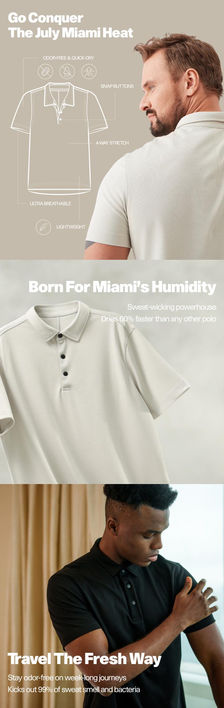 TexTale Men's Anti-Odor Polo - Perfect for Business Trips, Everyday Wear, and Light Sports, Durable Japanese Fabric Sweat-Wicking Energy High-quality Performance Lightweight Tee Menswear Top