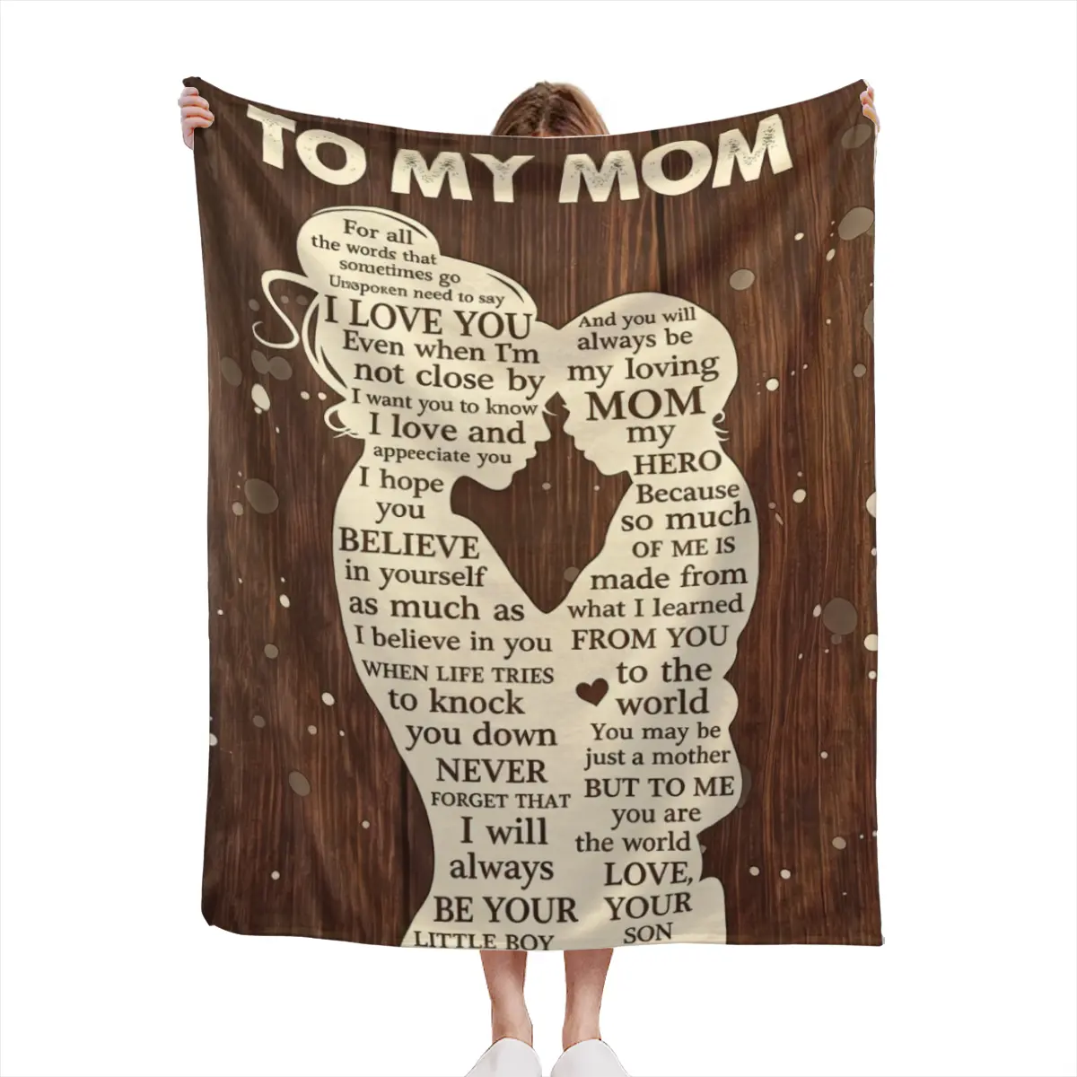 Gifts for Mom Soft Cozy Flannel Throw Blanket, Mothers Day Birthday Gifts for Mom from Son, Mom Gifts, Blanket Presents for Mother's Day, Christmas, Birthday Presents for Mother,