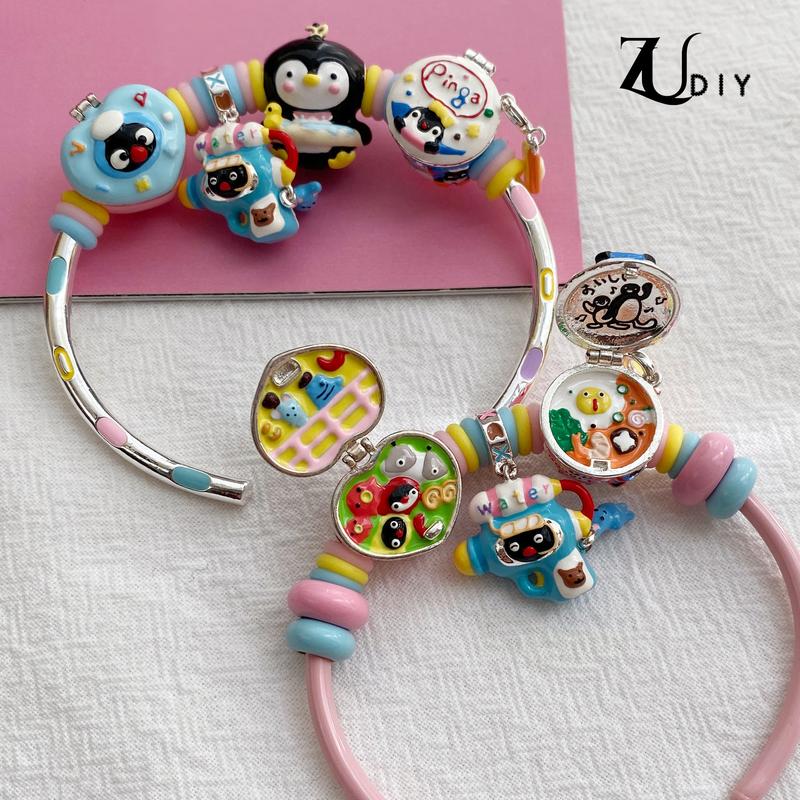 [ZZU]Hand-Painted Enamel Beads & Charms for DIY Bracelets, Necklaces & Pendants – Fits Pandora Bracelets, Handmade Beads for Jewelry Making, Beads & Charms Supplies, Personalized Gift for Her
