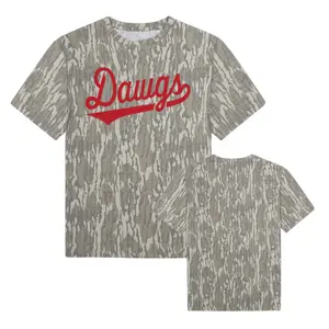 Bottomland Dawgs Short Sleeve T-Shirt, Mossy Oak T-shirt 3D, Hunting Shirt, 3D T-Shirt Camo , Gift for Him, for Dad