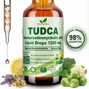 Pure TUDCA Bile Salts Liquid Drops 1200mg (Tauroursodeoxycholic Acid) Premium Liver Support, Bile Flow & Gallbladder Cleanse SupplementHigh Absorption Liquid | Non-GMO | 3rd Party Tested | 2 Fl Oz