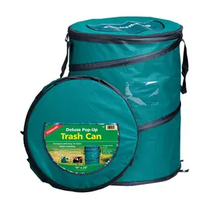 Coghlans Deluxe Pop-Up Green Trash Can, 24 x 19 x 19 in.