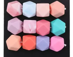 14mm Octagon Shape Silicone Large Beads DIY Jewelry & Beading Focal Pen Beads