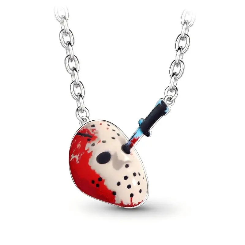 GNOCE Pendant - Spooky Jason Voorhees Hockey Mask, Fashionable Collectible Costume Jewelry for Unisex Horror Movie Enthusiasts, Accessory, Stylish