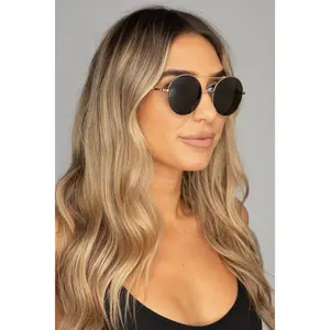 Capri Round Double Bridge Sunglasses - Brown