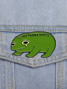 Cute Frog Design Funny Brooch, Fashion Brooch for Women & Men, Personalized Enamel Pin Suitable for Backpacks, Jeans, Scarves, Hats Decoration, Trendy All-match & Exquisite Brooch for Birthday Gift, Mother's Day Gift, Fashion Accessory Clip