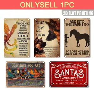 Symbolic Aluminum Wall Decor, 8x12 Inch Phoenix Metal Sign, Inspirational Print, Durable Indoor/outdoor Decoration, Humorous Gift Idea