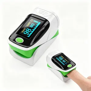Green Portable Fingertip Fitness Tracker – One-Touch Smart Sensor, Auto Power On/Off, Clear Display, Great for the Whole Family, Sports & Travel Companion, Includes Lanyard