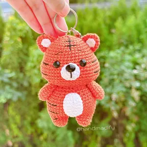 Tiger Keychain - Crochet Pattern - Tiger Amigurumi - Handmade Gift - Birthday Gifts