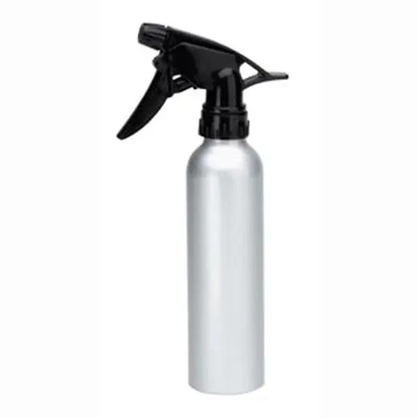 Diane Silver Aluminum Spray Bottle 8oz – Steel Finish, Pro Atomizer D3004