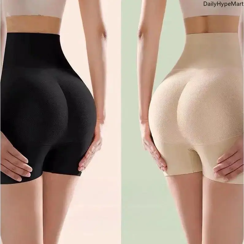 Women's 3D Butt Padded Enhancer Boyshorts Shapewear - Padded Underwear with Basic Compression, Full Coverage, High Elasticity, Lightweight PVC, Hip Lifting, Abdominal Support