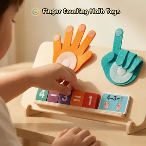 Back-numbered version,Finger Counting Math Toys ，Multifunction Wooden Colorful Educational Math ,Manipulatives Number Counting Blocks 1 Set ,Montessori Toys  ,Aged 3-5 Years, Learning Materials, Birthday Gifts