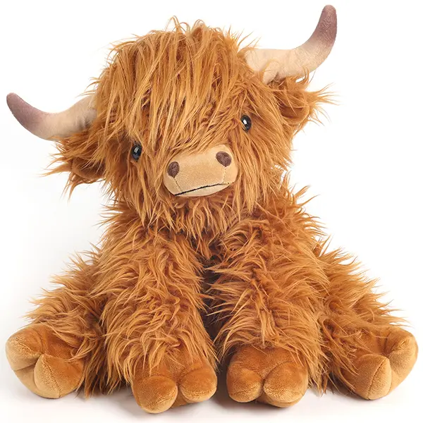 Highland Cow Stuffed Animals, Microwavable & Weighted Stuffed Animal, Highland Cow Plush for Warmth Comfort, Heatable Coolable Lavender Scent Toy, Cute Soft Plushies Gifts for Kids Boy Girl and Adults