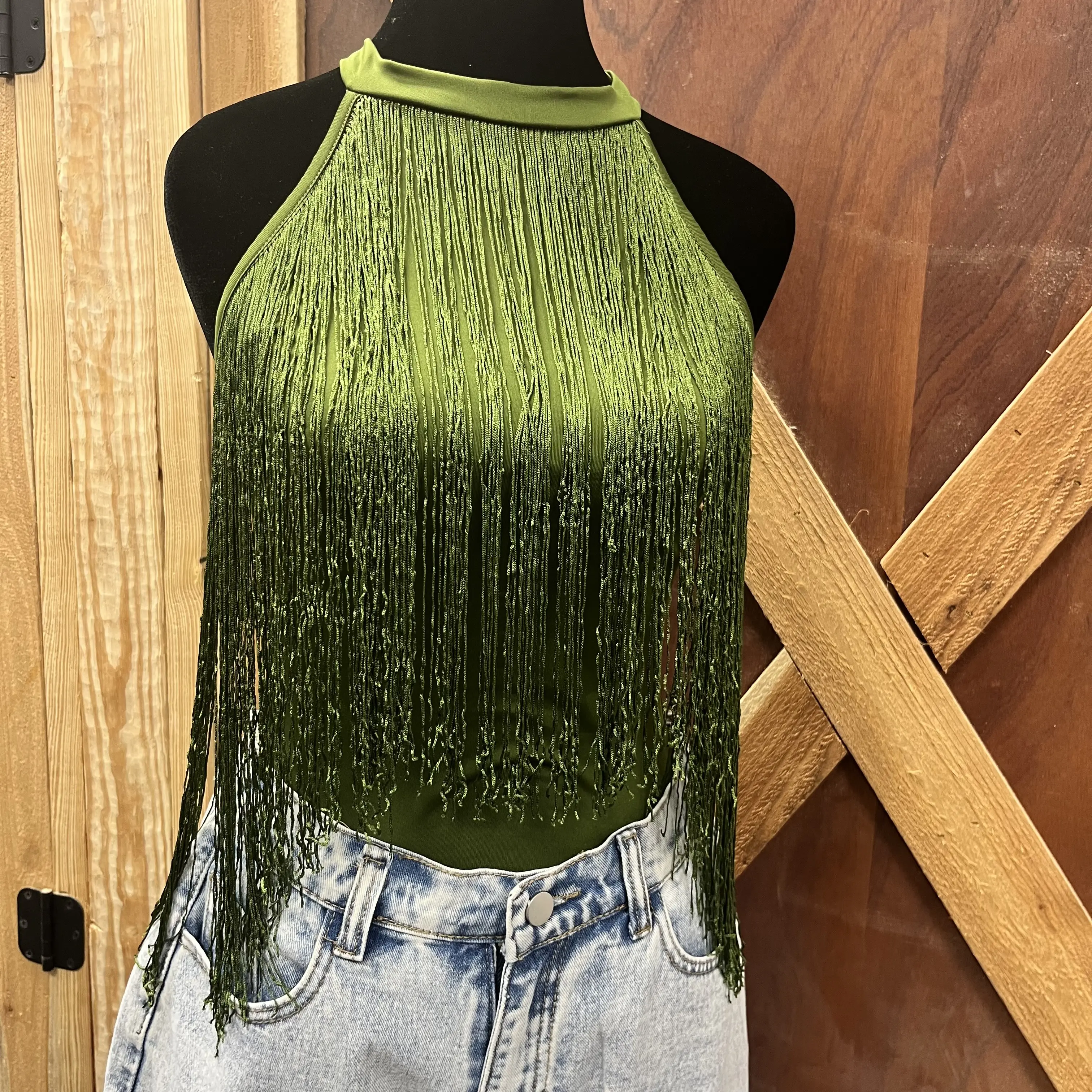 Fringe bodysuit