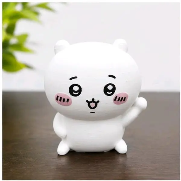 Cute White Kawaii Desk Figurine – Hand-Painted 3D Printed Mini Decor and Gift