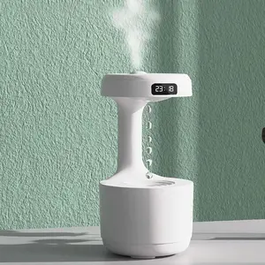 White Anti-Gravity Floating Water Drop Humidifier with Aura Mist Essential Diffuser White Anti-Gravity Floating Water Drop Humidifier with Aura Mist Essential Diffuser