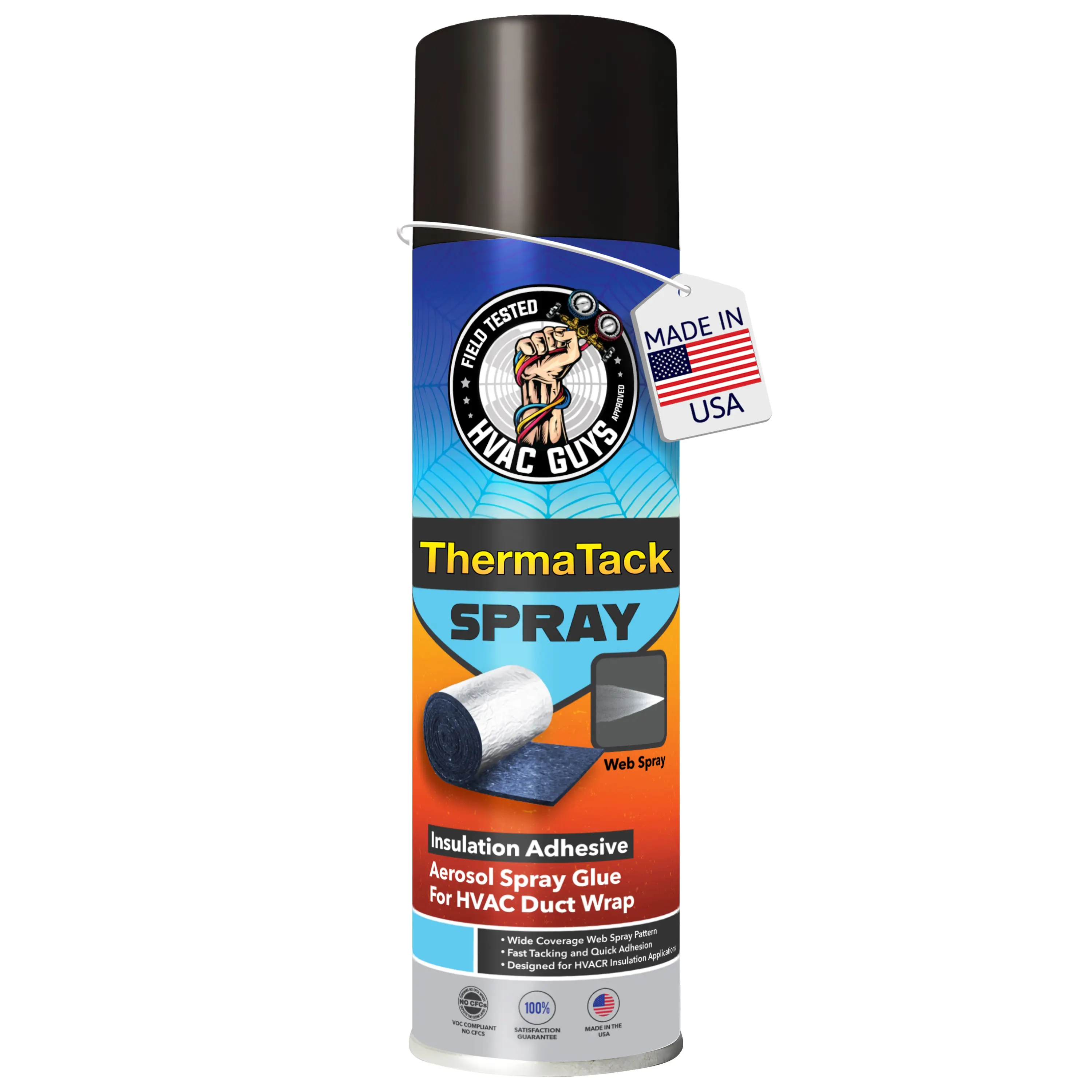 ThermaTack Duct Insulation Wrap Spray | Adhesive for HVAC & Insulation | Professional Use