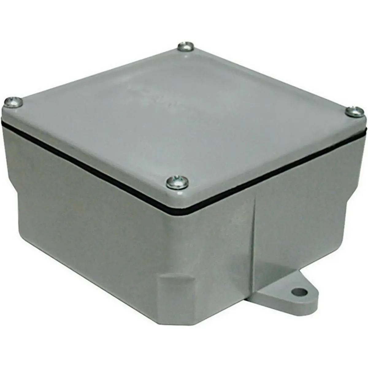 Cantex Square PVC Junction Box, 6x6x4 In Gray Weather Resistant Assembled Molded Outdoor Electrical Enclosure for Direct Burial (Sailing & Water Sports Use)