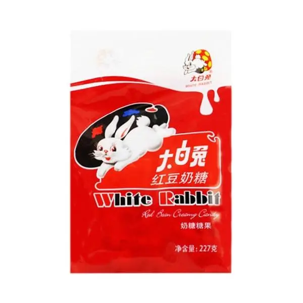 White Rabbit Red Bean Milk Candy - Classic Childhood Nostalgia Snack, 227g