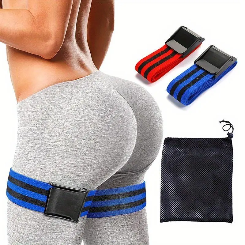 4-Piece Quick Release Elastic Blood Flow Restriction Bands for Arms, Legs - Polyester Training Resistance Bands, Home Gym Workout, Home Workout Equipment, Workout Accessories, Build Muscle Without Weight Lifting, Fitness Training Band, Resistant Bands