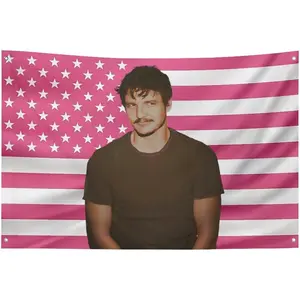 60in x 40in Funny American Pedro Flag Poster Wall Hanging Fabric Print Tapestry Blanket- For Bedroom, Living Space, Kitchen Decor, Gift Idea, Wall Decoration Pascal,Outdoor, University Dormitory