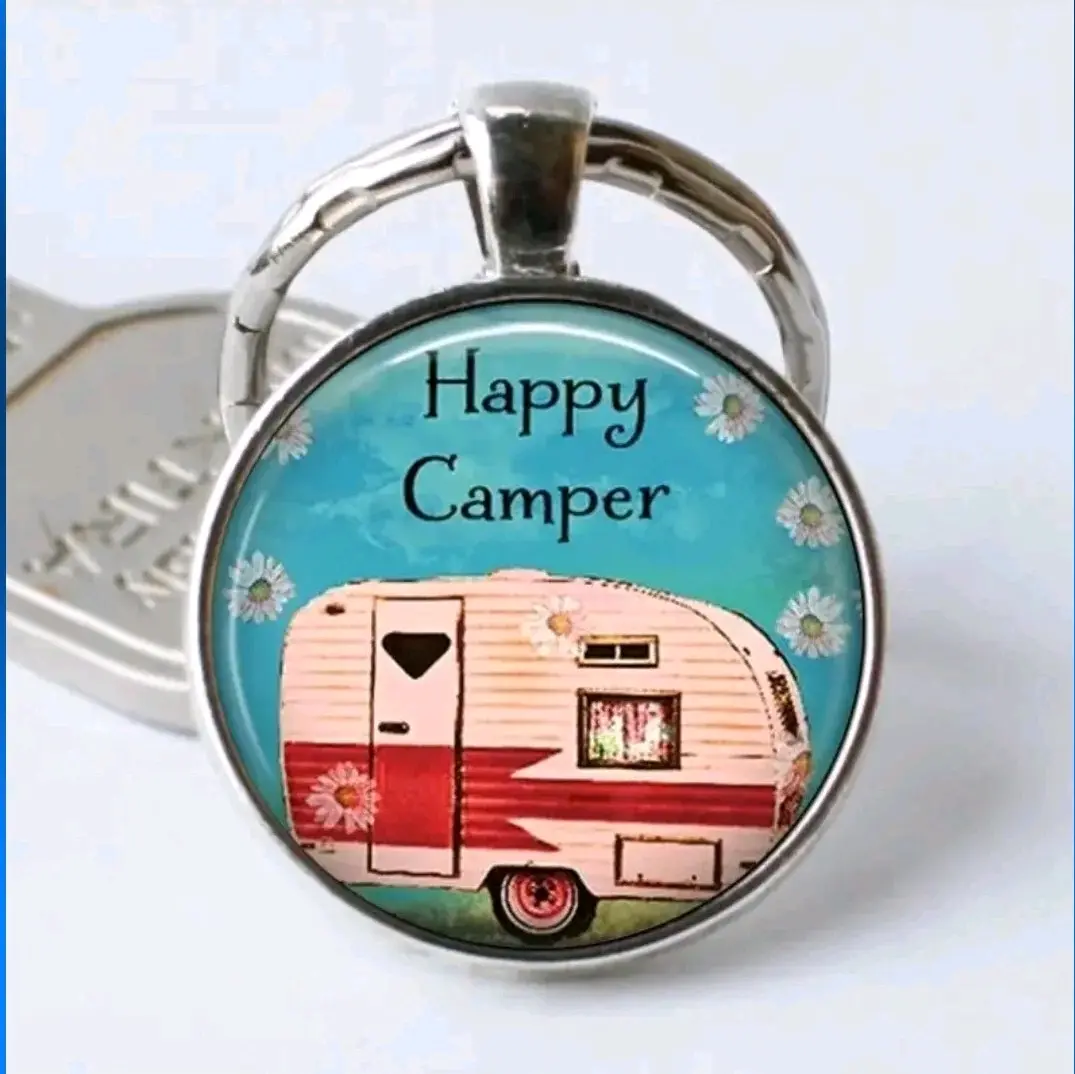 Happy Camper Keychain