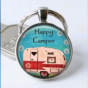 Happy Camper Keychain