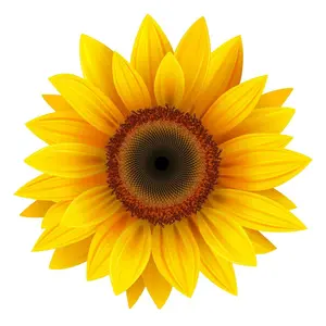 Yellow Sunflower Vinyl Sticker, Weather-Resistant Decal