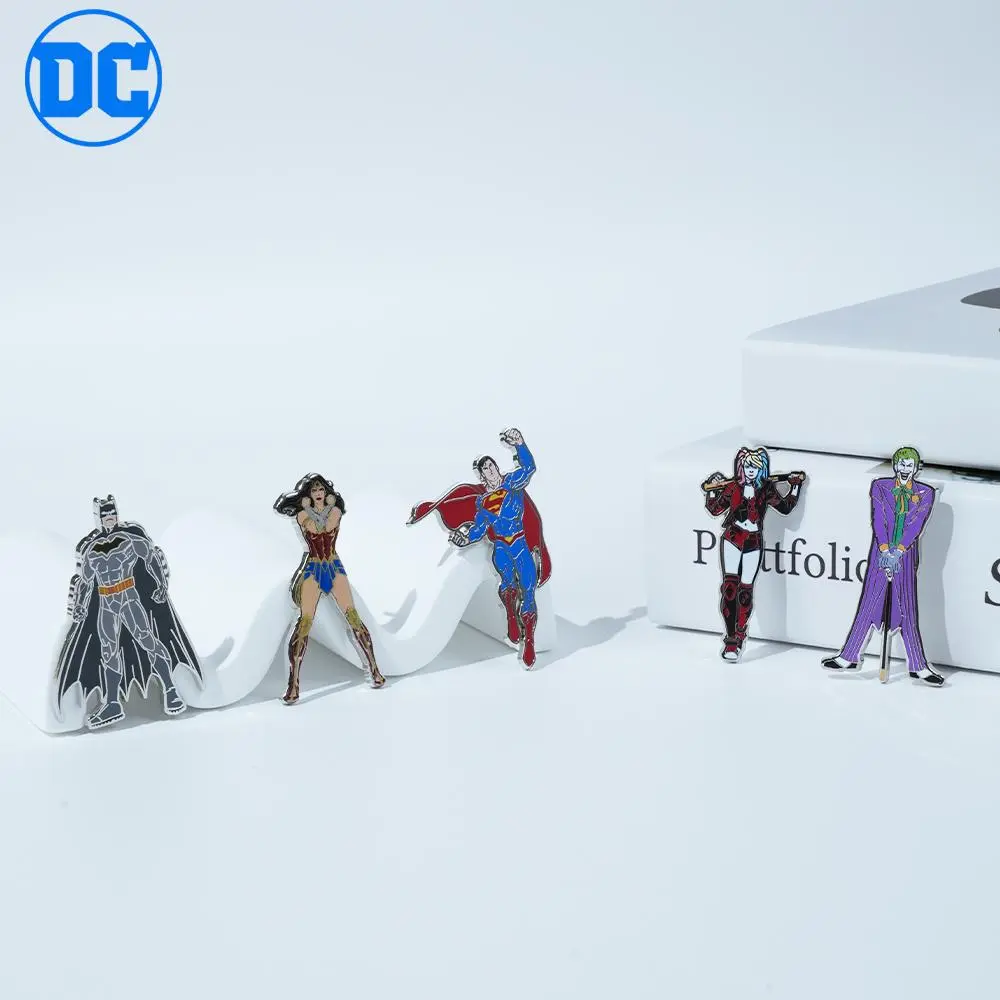 DC Pins Officially Licensed Film Characters, Batman Wonder Woman Superman Harley Quinn The Joker Brooches, Alloy Brooch Pin, Durable Metal Pins, Novelty Couples Gifts, Collectibles for Fans