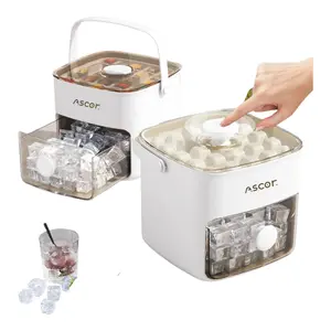 48-Cavity Ice Cube Tray with Storage Box & Lid – Fast Freezing, Easy Release