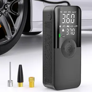 Nilight Rechargeable Cordless Portable Air Compressor Tyre Pumps - 150PSI Faster Inflator with Digital Gauge, Smart Tire Sensor, Jump Starter, Solar Power, Ozone Machine, Flasher for Motorcycle, Bicycle, Inflatables