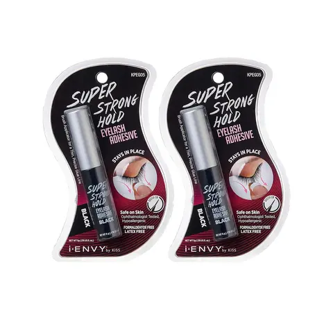 I-ENVY Super Strong Hold Eyelash Adhesive (Black, Bundle) Waterproof, Long-Lasting, Latex Free
