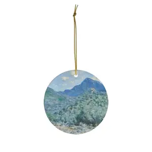 Monet Ornament - Fine Art Blue Christmas Decoration - Oval, Heart, Star, Circle Shapes