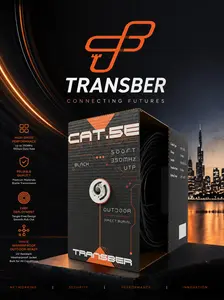 Transber CAT5E Outdoor Direct Burial Ethernet Cable 500ft 10Gbps 350MHz Black UTP Network Wire