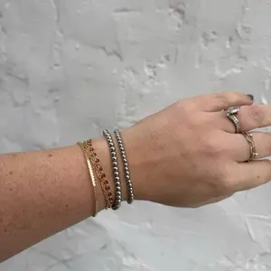 Silver Beaded Stretch Bracelet
