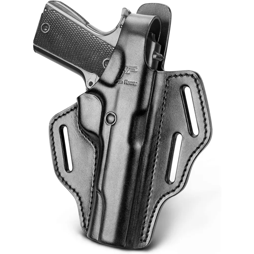 OWB Leather Holster for Colt 1911 5’’ No Rail – Full Grain Leather, Thumb Break Retention, Right Hand,dealsforyouday, competition,dealsforyoudays