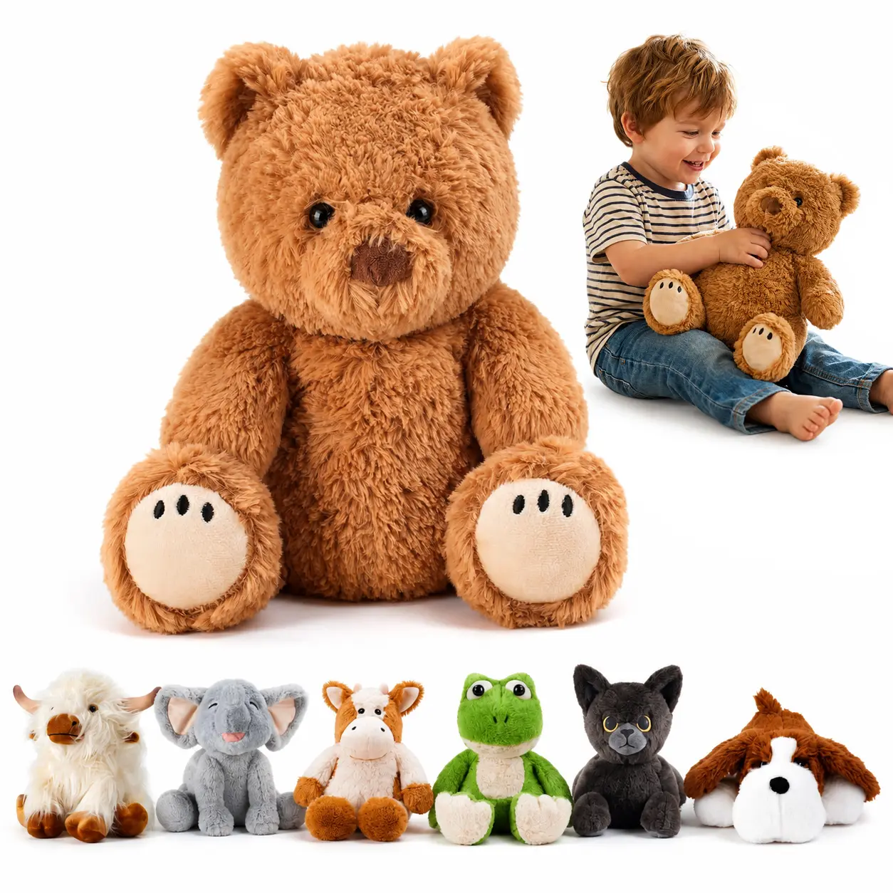 LURKOMEMO Weighted Stuffed Animal - Huggable Collectible with Cute Highland Cow Design, Lavender Scent, Microwavable Soft Pillow Toy, Bedtime Gift for Kids & Adults
