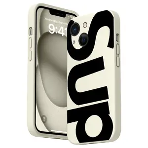 Straight Edge Letter SUP Pattern, Shockproof Full Camera Protection Durable Slim Silicone Case Phone Case for iPhone 16 15 14 Pro/Pro Max/Plus, 13 12 11 Pro/Pro Max, XS Max XS X Protector Screen Protector