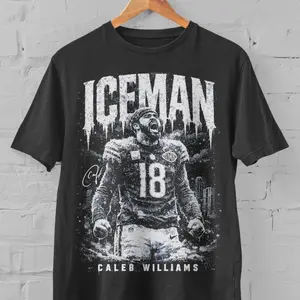Caleb Williams ICEMAN Graphic Youth Tee, Game Day Football T-Shirt for Men, Women and Kids