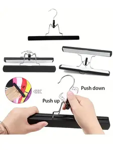 2PC Black Wig Storage Rack Hair Extension Holder Multifunctional Closet Organizer Pant Rack Trouser Hanger for Home Storage Organization, Hanging