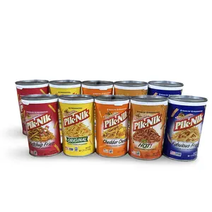 Pik Nik Nostalgic Shoestring Potato Stick Snacks Featuring Ketchup, Salt & Vinegar, Original, Fabulous, and Cheddar, 10 Total
