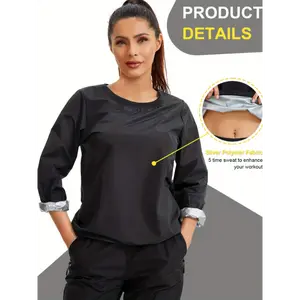 Sauna Jacket For Women, Sweat Sauna Long Sleeve Shirt, Durable Workout Sweat Jacket For Women, Women's Activewear